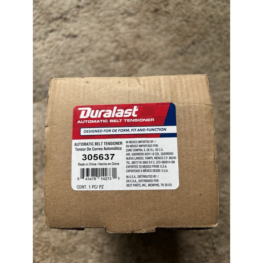 Duralast Automatic Belt Tensioner 305637 Chevy Cruze, Sonic, Trax & Buick Encore